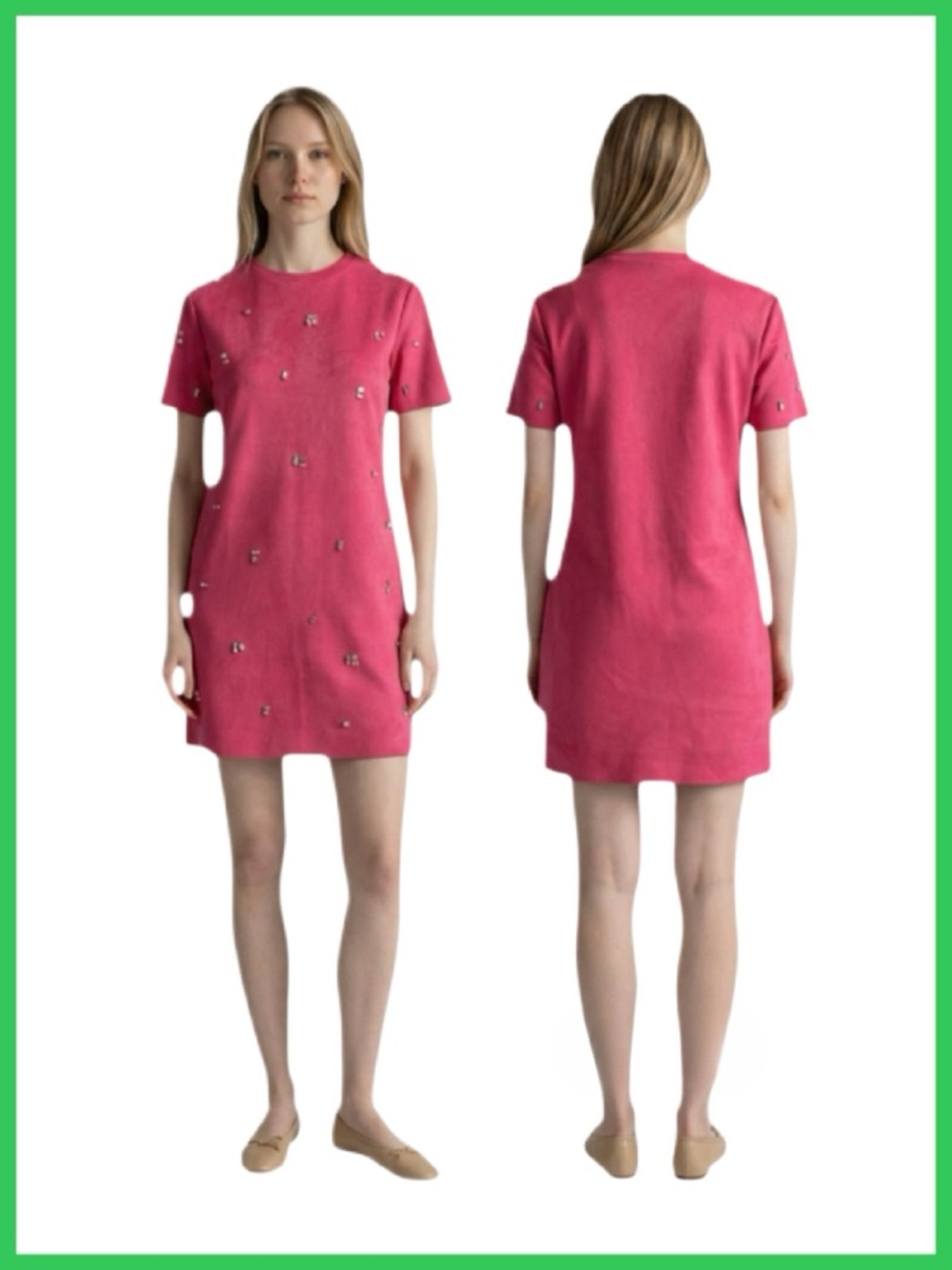 ZARA Faux Suede Mini Shift Dress